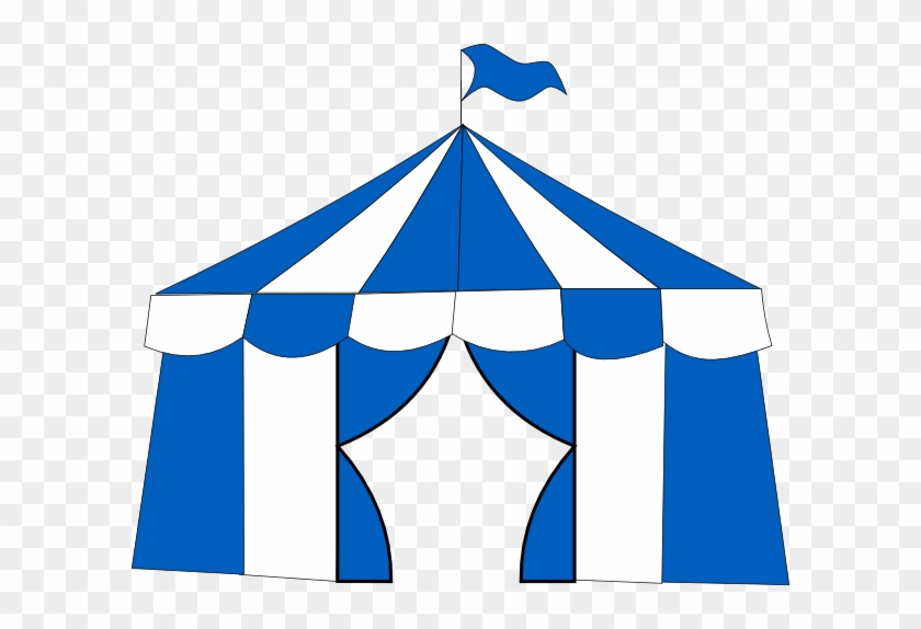 Tent Clipart Cirkus - Blue Circus Tent Clip Art #192167