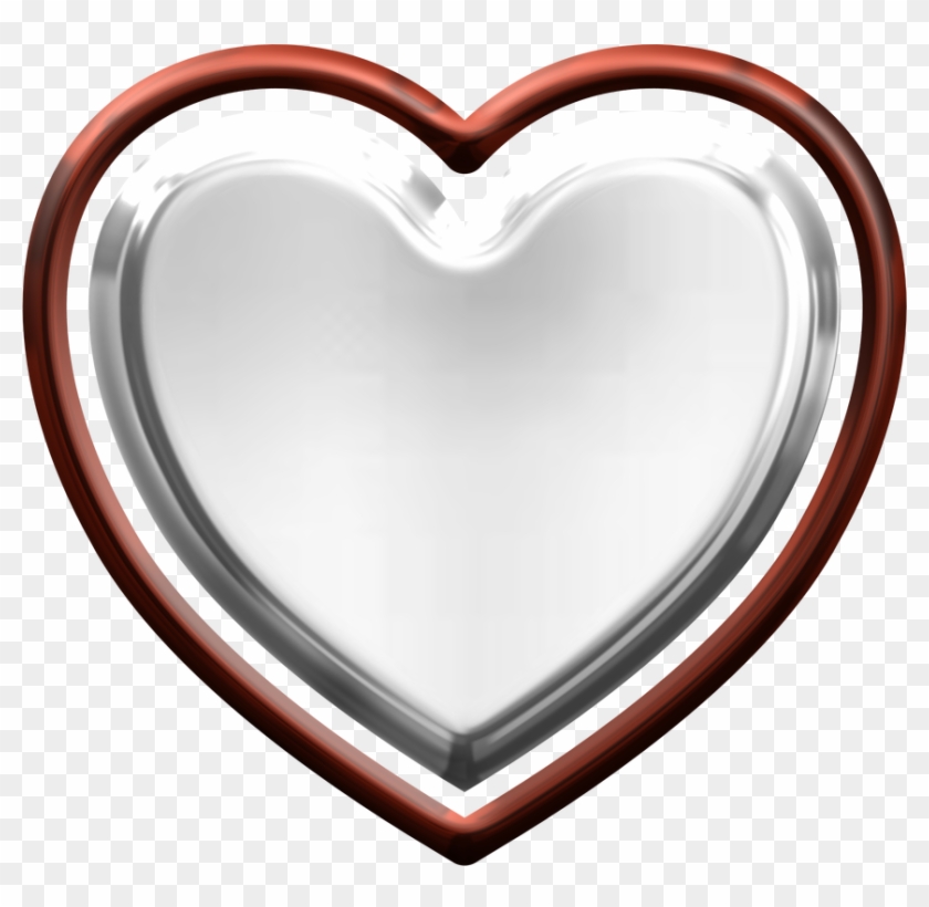 8 October - Silver And Red Hearts Png #192316