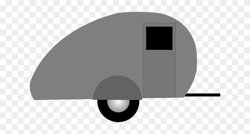 Camping, Trailer, Mobile Home, House Trailer - Teardrop Camper Silhouette #192419