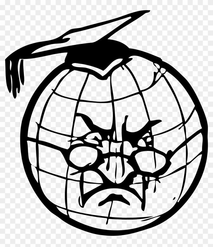 Clip Art Professor - Earth Compass Clip Art Black And White #192497