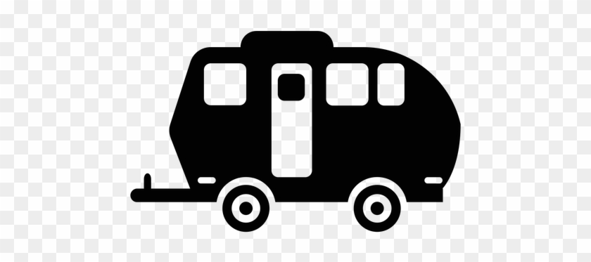 Travel Trailer Flat Icon Transparent Png - Motorhome Silhouette #192553