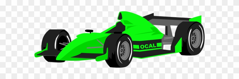 Race Car Formula One Car Vector Clip Art Image - Green Race Car Clipart #192717
