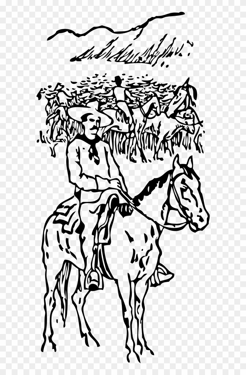 Cattle Drive Clipart By Johnny Automatic - Cattle Drive Clipart #192781