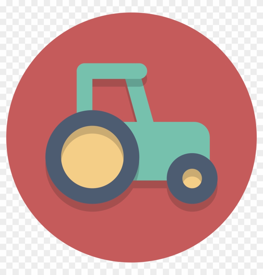Circle Icons Tractor - Agriculture Circle Icon #192847