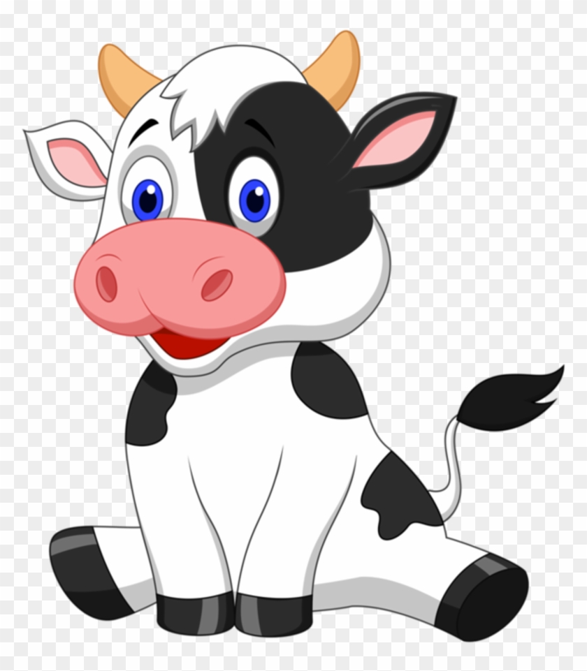 Pin By Shoshanav On Animals Clipart - Cute Cow Cartoon - Free Transparent  PNG Clipart Images Download