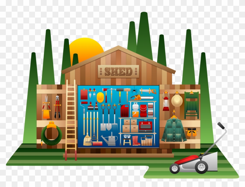 Clipart - Tools In A Shed Clipart #193017