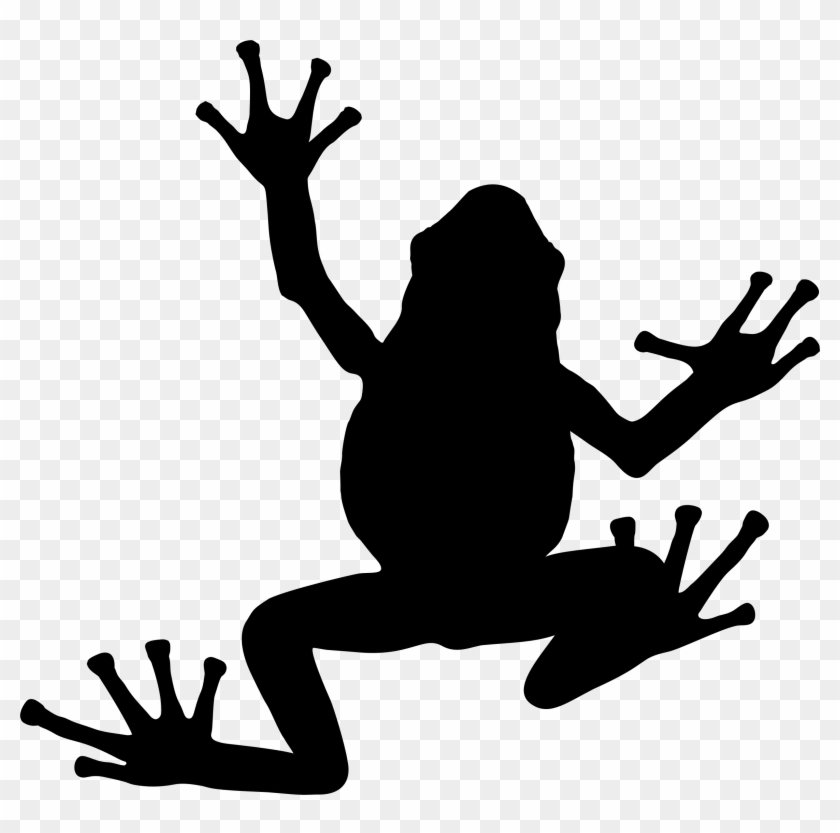 Clipart - Silhouette Of A Frog #193045