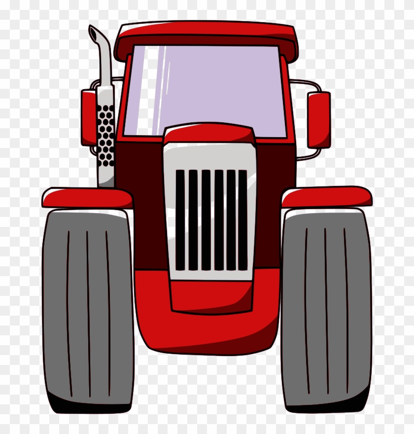 Clipart Tractor - Cartoon Tractor Front View - Free Transparent PNG Clipart  Images Download