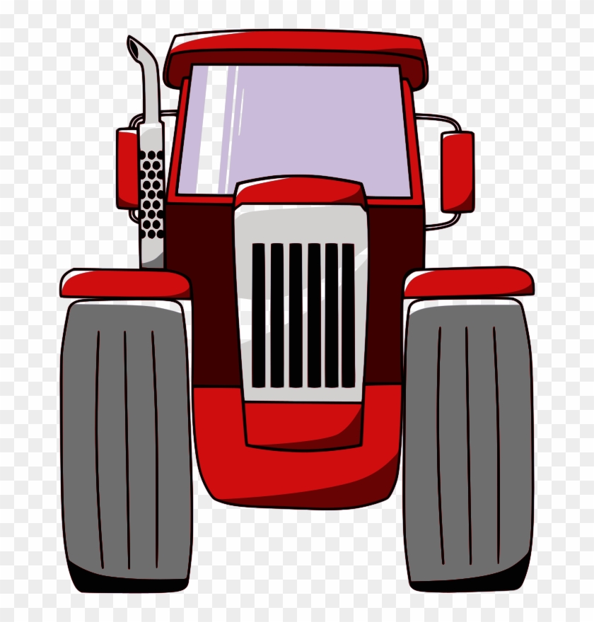 Clipart Tractor - Cartoon Tractor Front View #193097