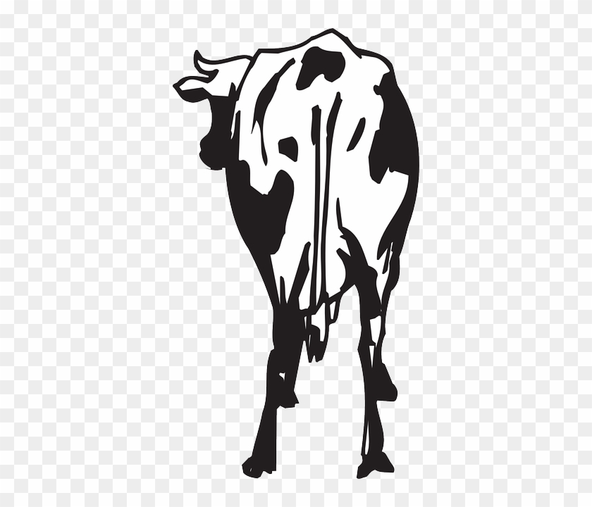 Farm, Cow, Art, Animal, Rear - Cow Back View Clipart #193105