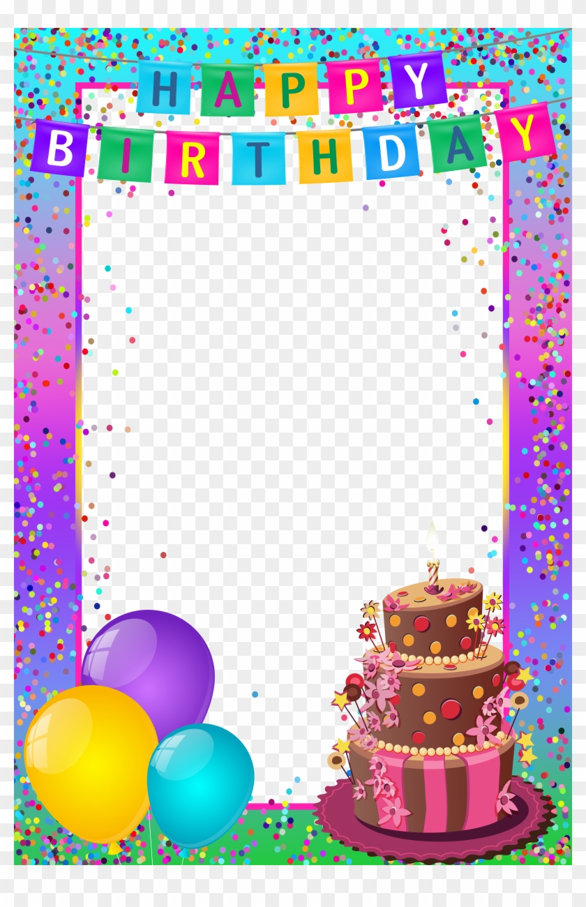 Happy Birthday Png Transparent Multicolor Frame - Happy Birthday Png Transparent Multicolor Frame #1144246