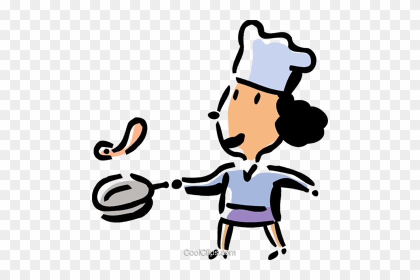 Chef Flipping An Omelet Royalty Free Vector Clip Art - Chef Flipping An Omelet Royalty Free Vector Clip Art #1144314