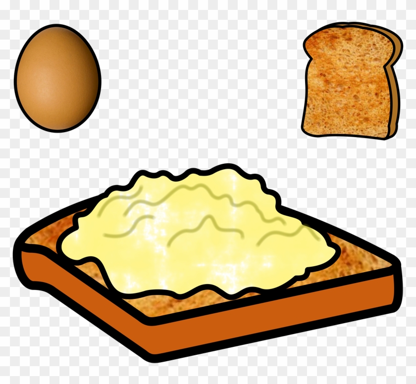 Picture - Eggs On Toast Clipart #1144318