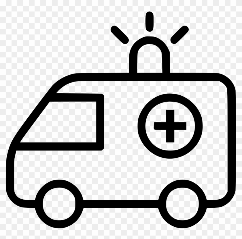Ambulance Truck Siren Comments - Ambulance Black And White Clipart Png #1144504