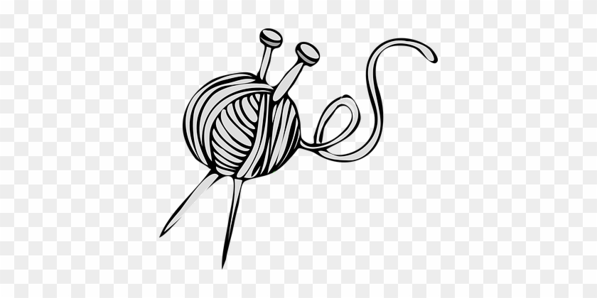 Ball Needle Yarn Knitting Gray Yarn Yarn Y - Ball Of Yarn And Knitting Needles #1144511