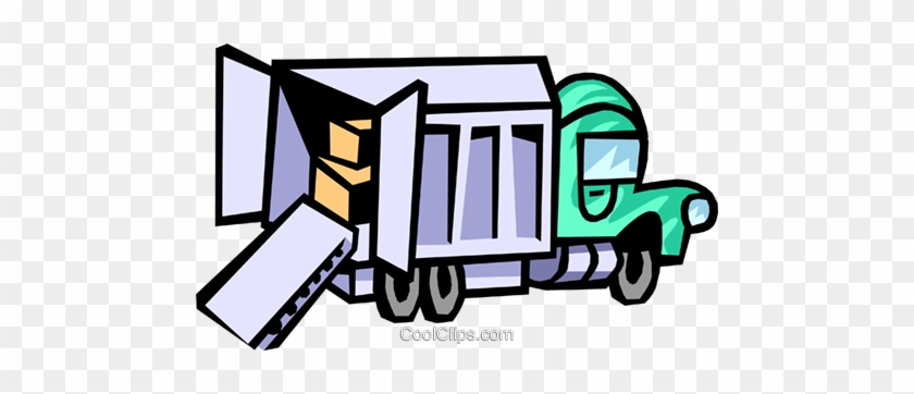Delivery Truck Royalty Free Vector Clip Art Illustration - Delivery Truck Royalty Free Vector Clip Art Illustration #1144536