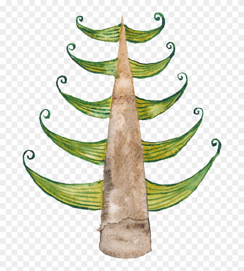 Pintado A Mano De Dibujos Animados De Arbol De Navidad - Christmas Tree -  Free Transparent PNG Clipart Images Download