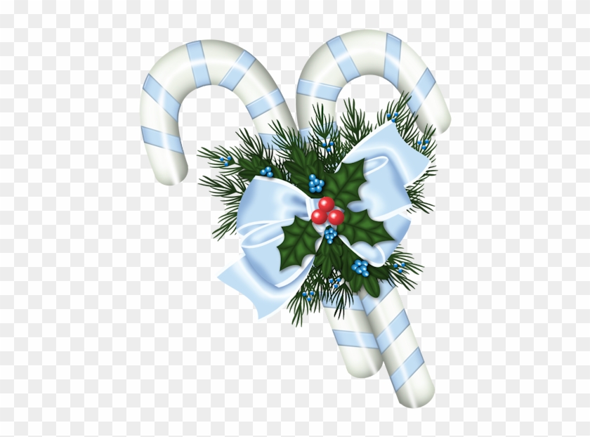 Excellent Xmascandy With Dibujos De Navidad Pintados - Bastones De Navidad  Azules - Free Transparent PNG Clipart Images Download