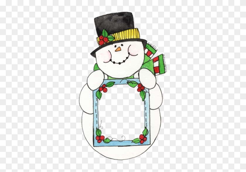 Frame - Snowman With Frame Clipart #1144729