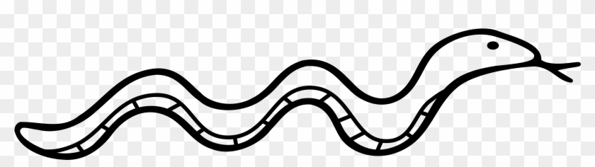 Snake Clipart - Snake Line Drawing Cute #1144820