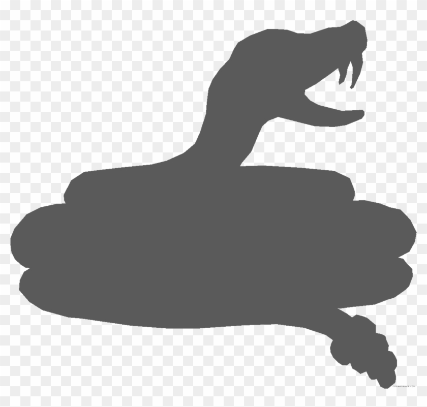 Grayscale Snake Animal Free Black White Clipart Images - Png Snake Silhouette #1144883
