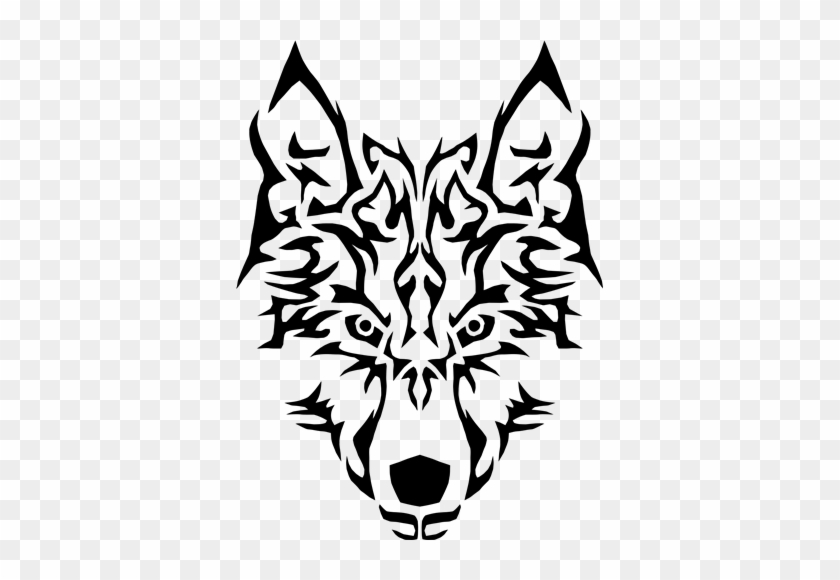 Tribal Wolf Logo Image For Hip Flask Engraving - Snow Wolf Mod Logo #1144889