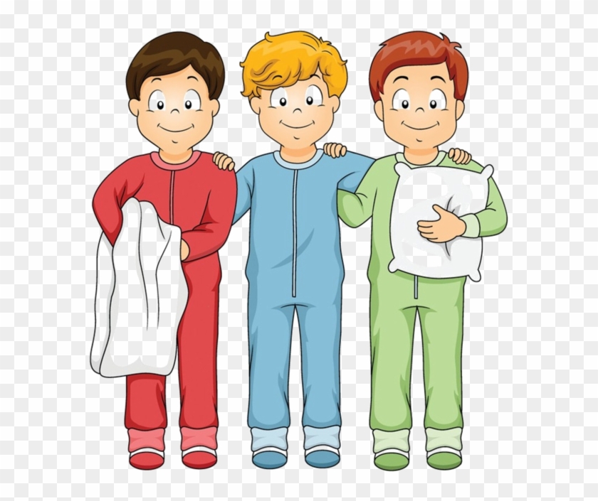 Personnages, Illustration, Individu, Personne, Gens - Pajama Party Clipart Boys #1144917