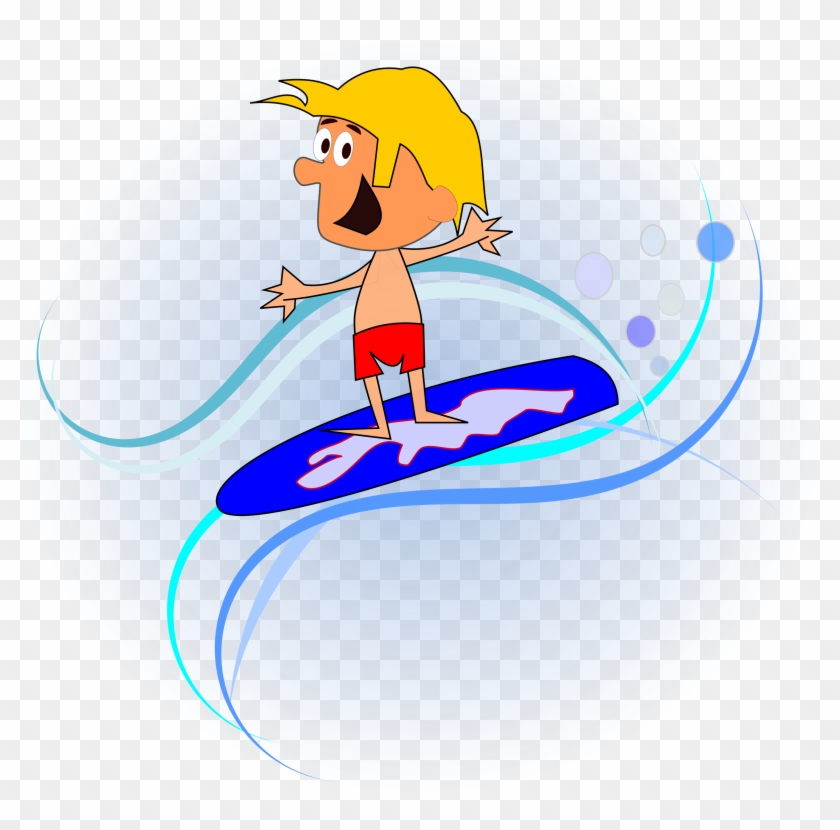 Png - Gambar Kartun Surfing Png #1144991