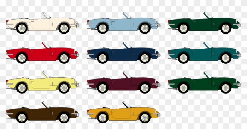 Les Couleurs Disponibles Pour La Spitfire Mk3, De Haut - Original Triumph Spitfire Colors #1145122