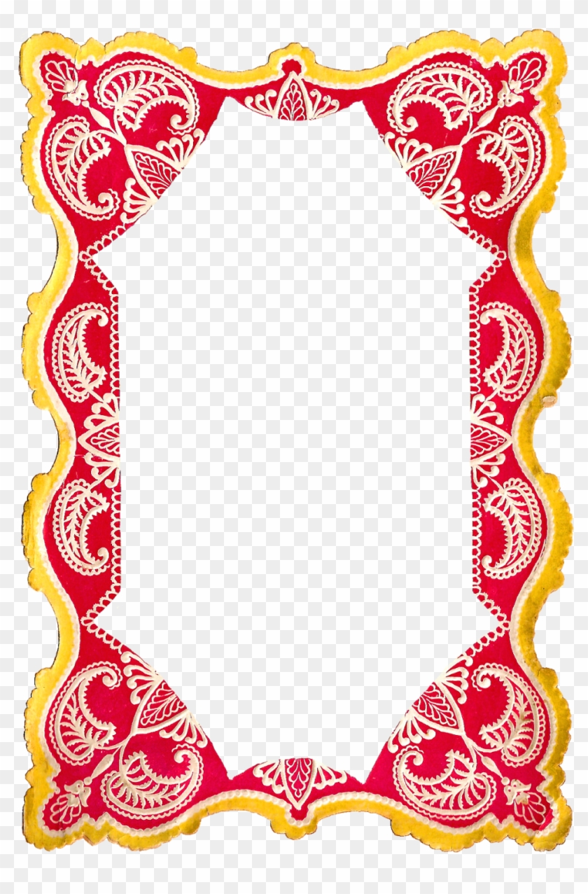 See Here Clip Art Borders And Frames Free Images - Red And Yellow Frames #1145129