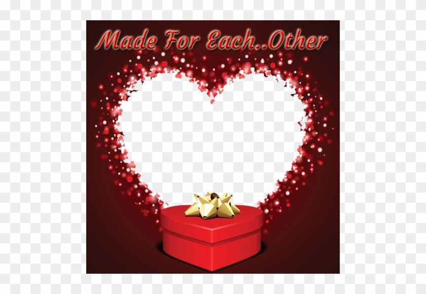 Create Made For Each Other Heart Photo Frame Online - Valentine's Day Gift Cards #1145131