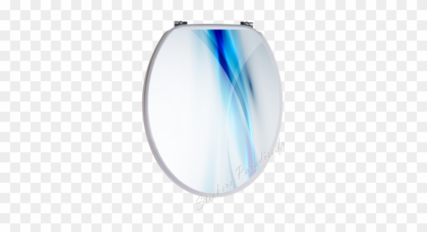 Sticker Abattant Wc 3d Art Bleu - Toilet Seat #1145609