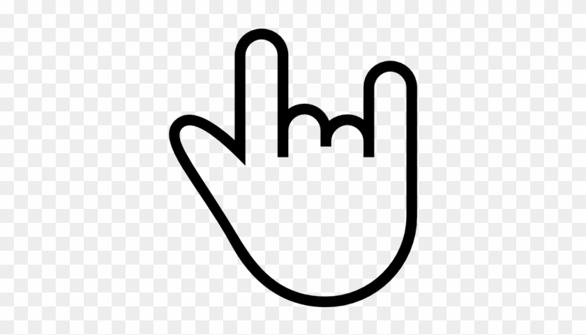 Rock N Roll Hand Sign - Rock And Roll Symbol #1145862