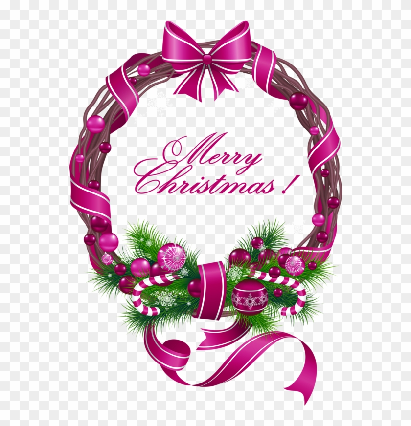 Clip Art - Wreath Merry Christmas Png #1145903