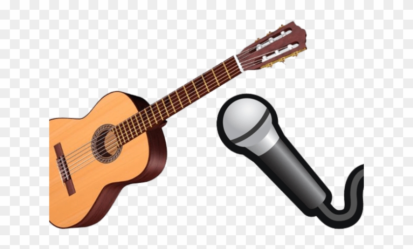 Microphone Clipart Guitar - Guitar And Microphone Clipart #1145997