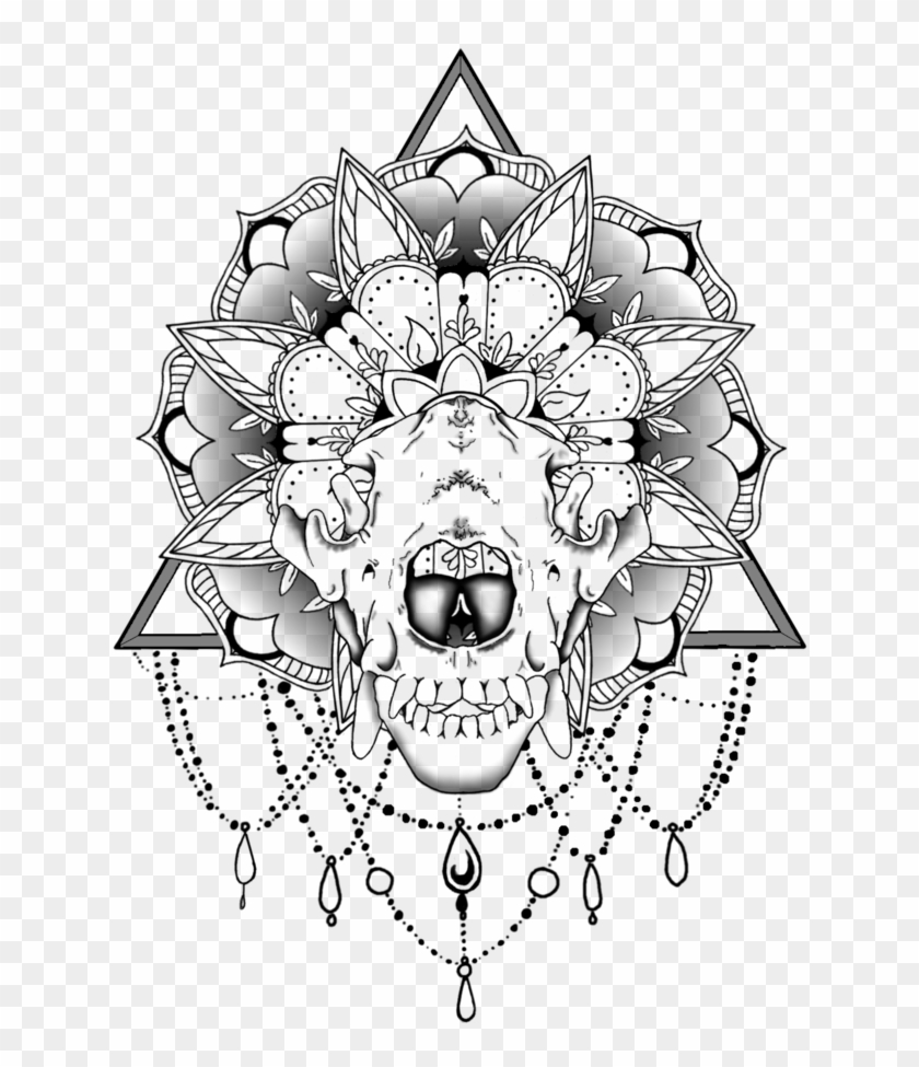 Download Wolf Skull Mandala Banner Skull Mandala Free Transparent Png Clipart Images Download