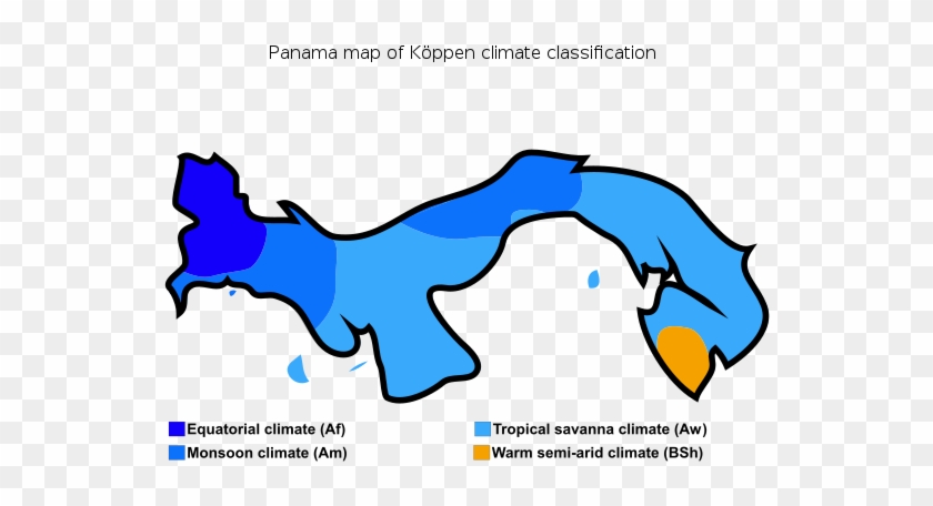 Panama Map Of Köppen Climate Classification - Panama Koppen Climate #1146249
