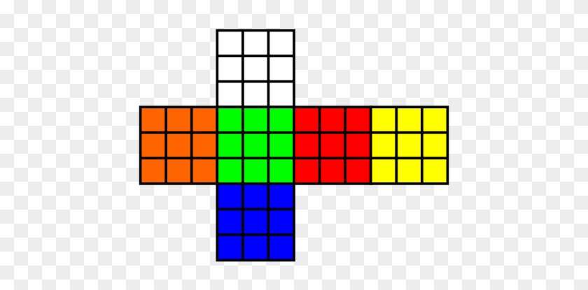 Japanese Color Scheme Of A Rubik ' S Cube Clipart - Rubiks Cube Color Scheme #1146269