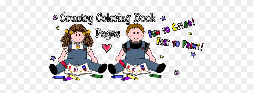 Coloring Book Page Free To Print Fun To Color - Free Country Clipart #1146301