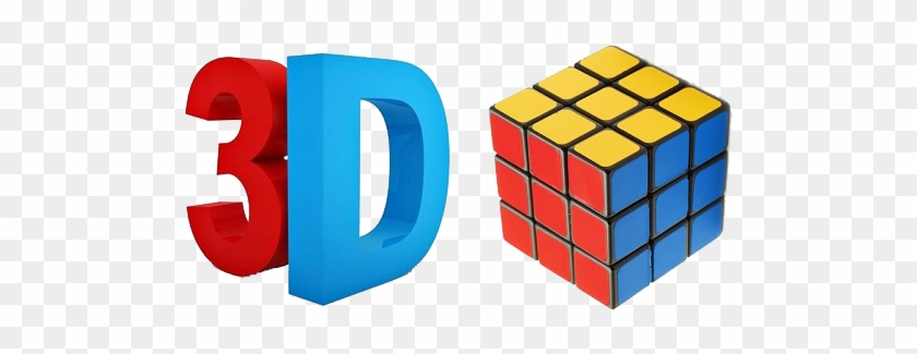 3d And Rubik Cube Resized - Rubik's Cube Animated Gif #1146453