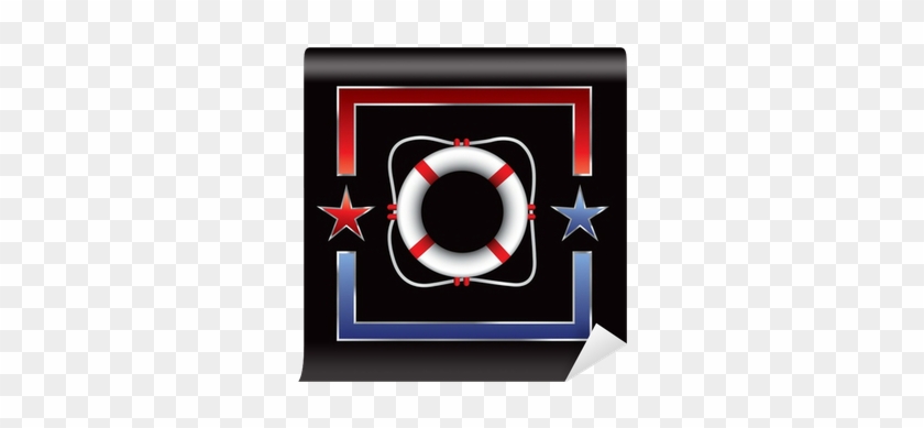 Life Ring Red And Blue Star Frame Wall Mural • Pixers® - Greatest Hockey Coaches: Top 100 #1146698
