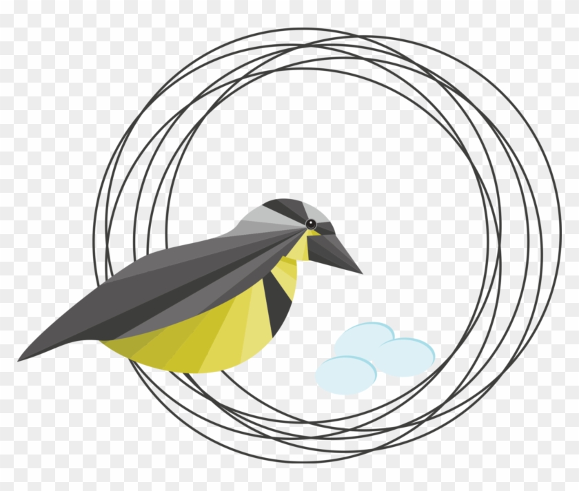 Stylized Vector Drawing Of A Meadowlark Bird On Edge - Meadowlarks #1146733