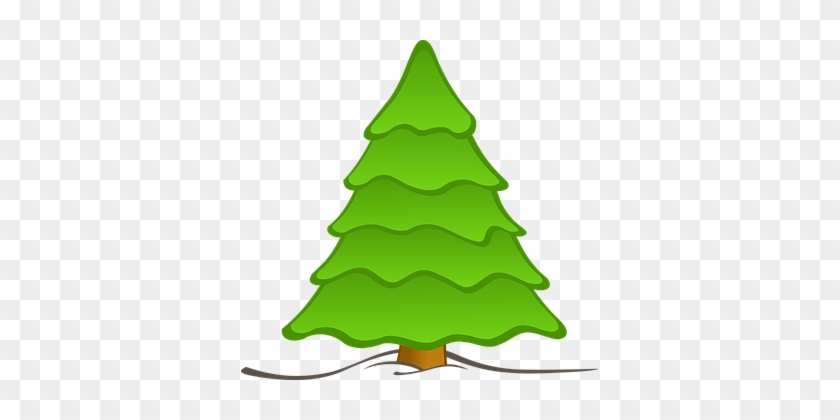 Træ, Skov, Natur, Juletræ, Jul Baggrund - Plain Christmas Tree Cartoon #1146737
