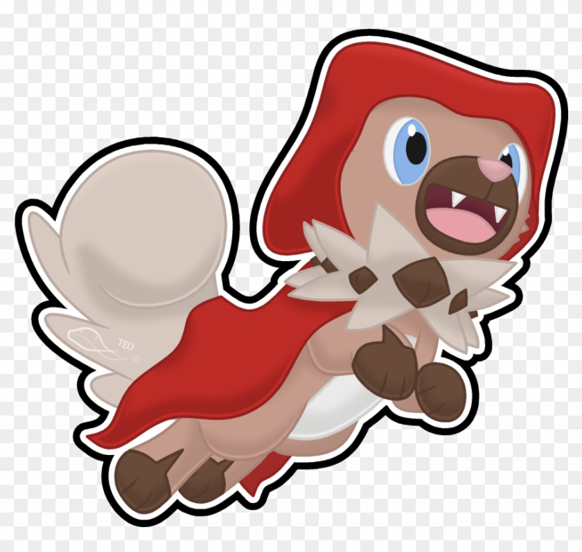 Red Riding Rockruff By The Emerald Otter - Pokémon Sun And Moon #1146880