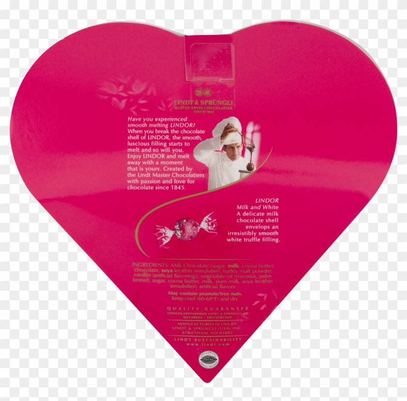 Lindt Lindor Valentine Candy Pink Heart & White Milk - Heart #1146959