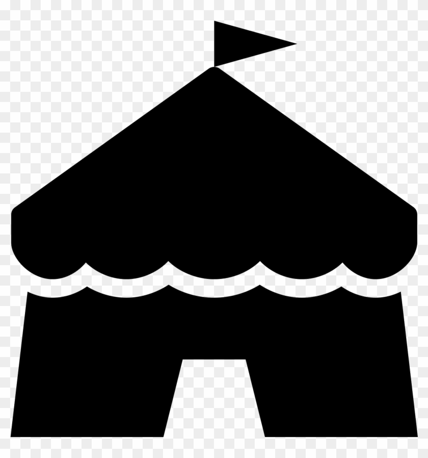 Circus Tent Filled Icon - Circus Tent Vector Png #1146975
