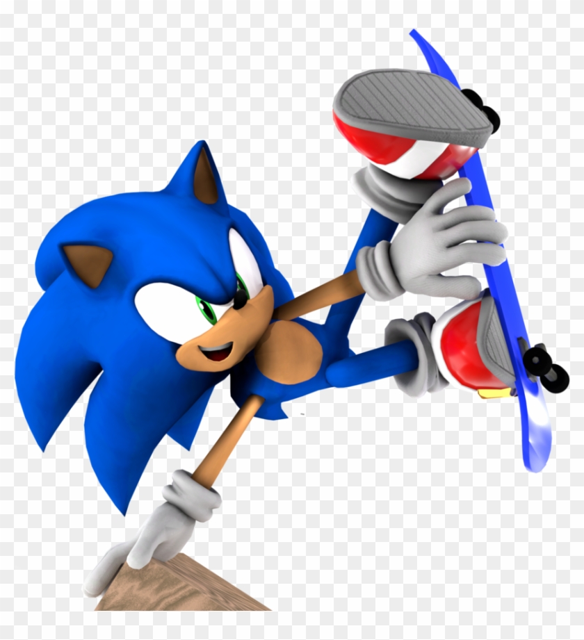 Sonic Skateboard By Spinosaurusking875 - Sonic The Hedgehog Sonic  Skateboard - Free Transparent PNG Clipart Images Download