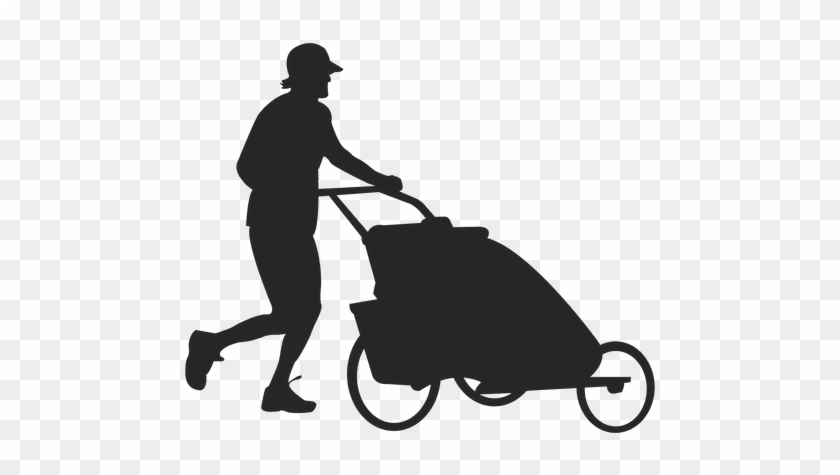 Father Pushing Child Carriage Transparent Png - Child #1147190