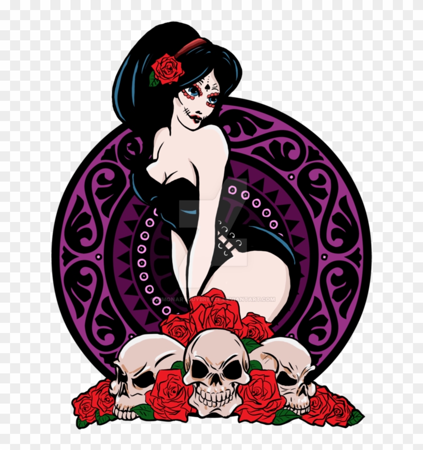 Day Of The Dead Pin Up Girl By Simonartguybreeze - Illustration #1147324