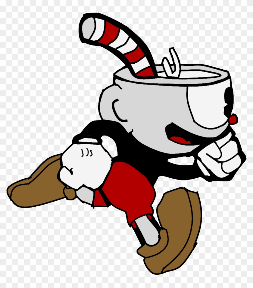 Coloring Of The Outline/final Product - Cuphead Running #1147337